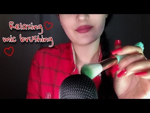 ASMR| "relaxing mic brushing "+wet mouth sound❤🍭
