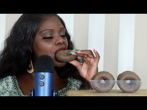 CHOCOLATE DIPPED DONUTS ASMR EATING SOUNDS