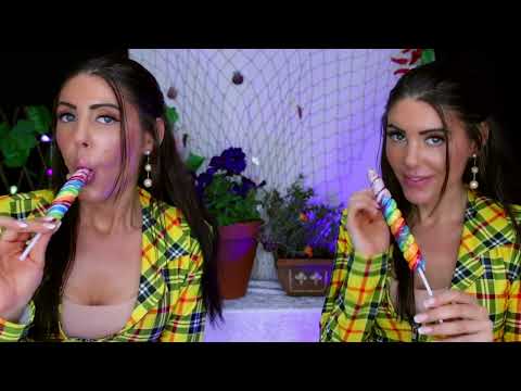 Intense Twin Lollipop Licking and Sucking ASMR