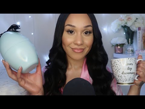 ASMR RELAX WITH ME 💜 TAPPING ON MAKEUP & BEAUTY PRODUCTS| GLOSSYBOX UNBOXING🌙