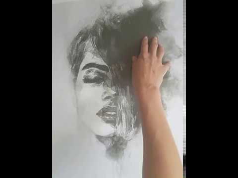 ASMR- °•BRUSH and FINGER TRACING art•° |Slow Movements|Painting