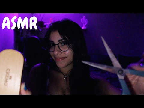 ASMR | Haircut Roleplay    personal attention, layered sounds