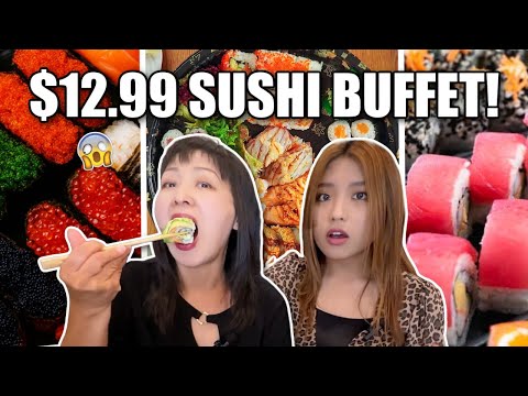 Eating at the CHEAPEST AYCE SUSHI BUFFET in our city!?