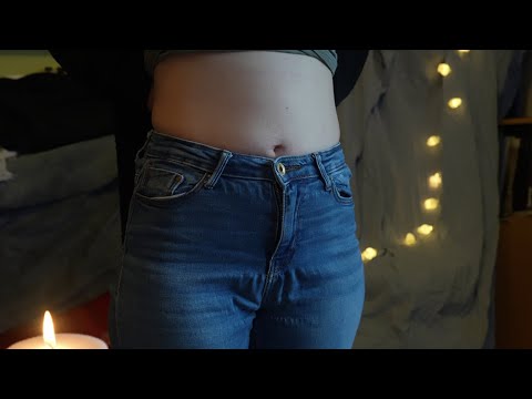 ASMR: Jean Scratching & Belly Massage | Soothing Mask