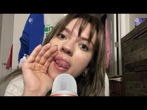 ASMR| Tongue Swirling & Fluttering Mouth Sounds| Inaudible Whisper Ramble