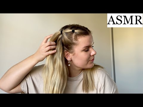 ASMR Quick & Easy Hairstyle To Hide Your Greasy Hair 🤍 (relaxing hair play, whispering/no talking)