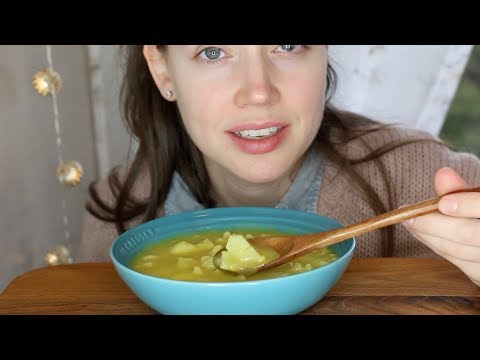 Turmeric Cauliflower Soup | ASMR Whisper Eating Sounds | Mukbang