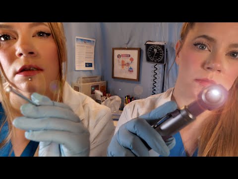 ASMR  Doctor & Med Student Clean Your Ears | Ear Cleaning & Exam