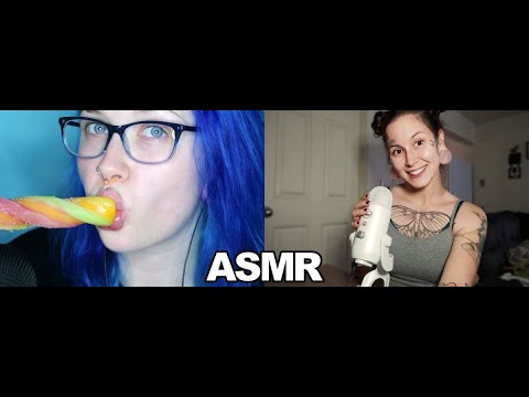 ASMR Popsicle Eating With 🌟TingleTown ASMR✨ A LONG Overdue Collab 🥵😍 [Mouth Sounds & SLURPS] 👄