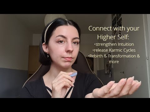 AMSR Reiki for connecting to your Higher Self ｜ Soft spoken, fluttering Crystal healing, plucking