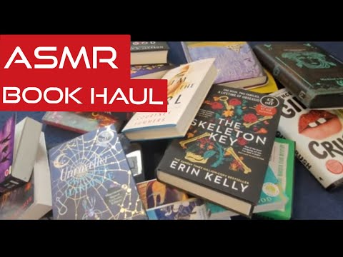 ASMR New Book Haul  - Whispering Tapping Scratching Page Turning Tracing etc !