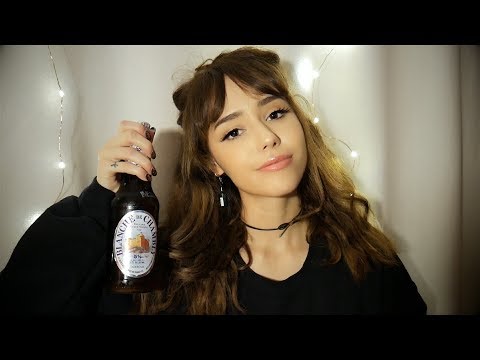 ASMR Canadian beer drinking 🍺 collab with ASMR Nerd 🤘 (whispering, glass tapping, fizzing, sounds)