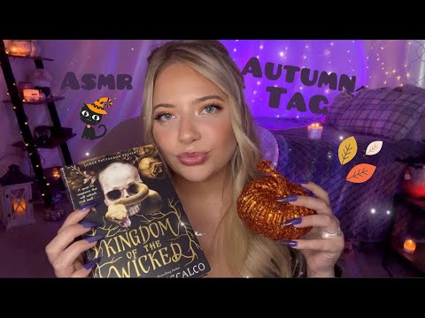 Asmr Cozy Autumn Tag 🍁👻 Relax on an Autumn Night with UpClose Whispers & Long Nail Triggers