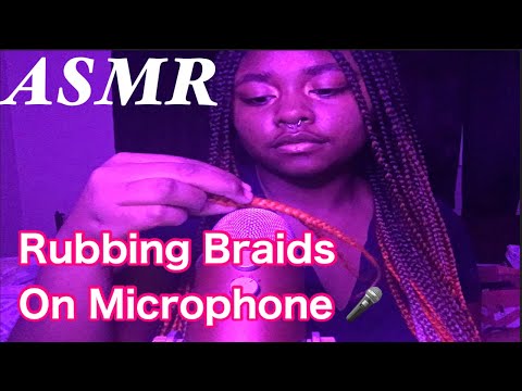 ASMR Rubbing Braids On Microphone 🎙 #asmr