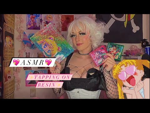 ASMR// tapping on my resin restock for my shop💖✨