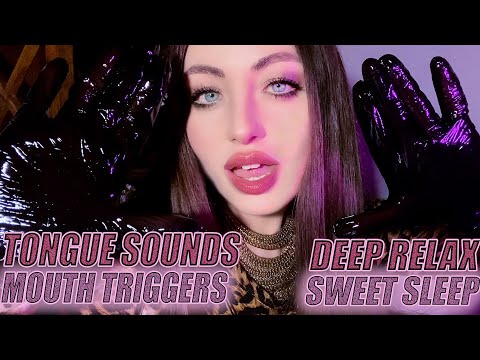 ASMR {TONGUE TRIGGERS: Wet Sounds, Gloves, Oil} Extremely Intense, Marathon of Mouth Sounds, Day 20