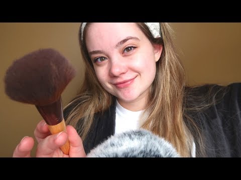 ASMR My MAKEUP ROUTINE! Ear To Ear Whispers, Tapping, Brushing Sounds