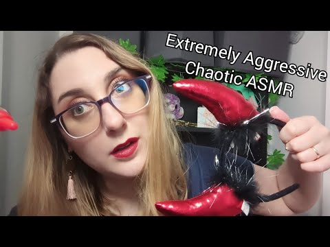 EXTREMELY FAST AND AGGRESSIVE CHOTIC ASMR, NOT FOR THE SENSITVE!