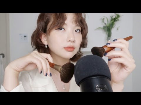 ASMR(Sub) 수다떨면서 마이크 브러쉬 Whispering & Mic Brushing