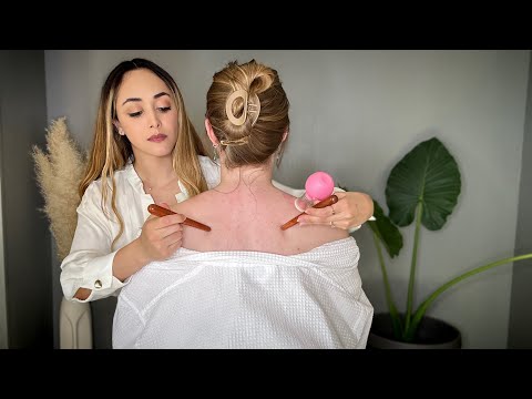 ASMR Posture & Spine Assessment, Deep Tissue Massage, Cupping & Point Pressure Therapy | Roleplay