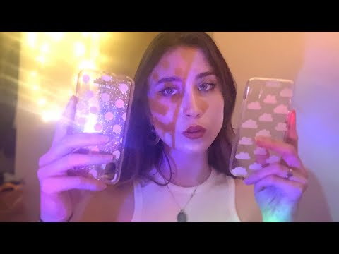ASMR | Tapping On My Phone Cases (With Whispers)