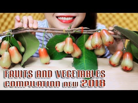 ASMR EATING fruits and vegetables compilation NEW 2018 | LINH-ASMR