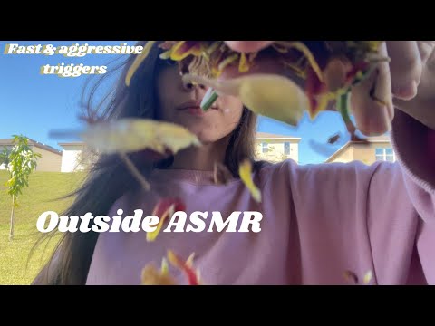 Outside ASMR | hand movements, visual triggers + (gets progressively more fast & aggressive)