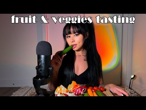 ASMR - FRUIT & VEGGIES TASTING🍑 - BEST MOUTH SOUNDS😋 - NO TALKING🤫 - FALL ASLEEP IN ONLY 20MIN❤️‍🔥