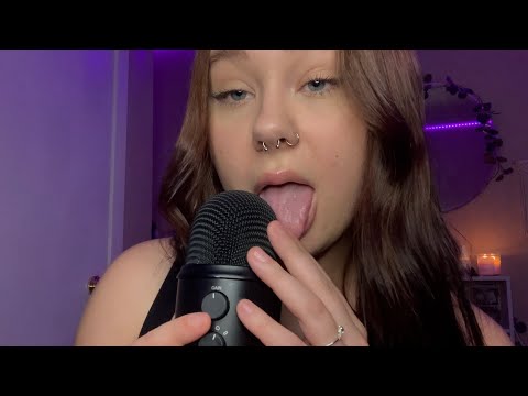 ASMR intense mic licking & kisses (wet mouth sounds)