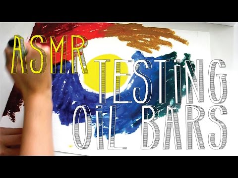 ASMR Testing Oil Bars - Intuitive Painting - Very Quiet Whispering - Little Watermelon
