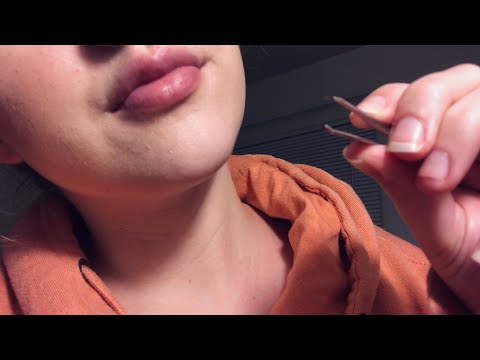 ASMR Doing Your Brows || Whispering, personal attention, gum chewing