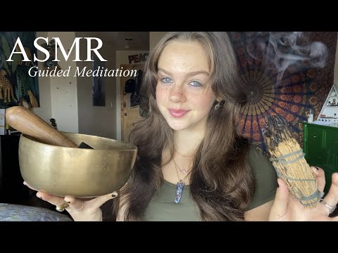 ASMR Guided Meditation for Gratitude (Sage, Incense, Singing Bowl)