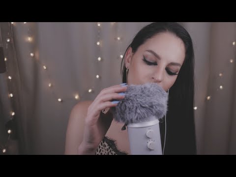 ASMR Unpredictable Trigger Words/Phrases W Fluffy Mic & Some Mouth Sounds| Close Whispers