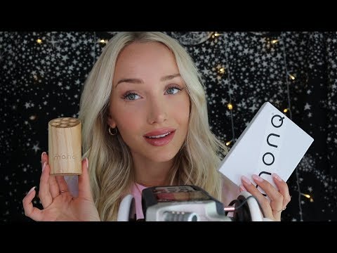 ASMR Whispers, Wood Tapping & Deep Breathing! MONQ Unboxing