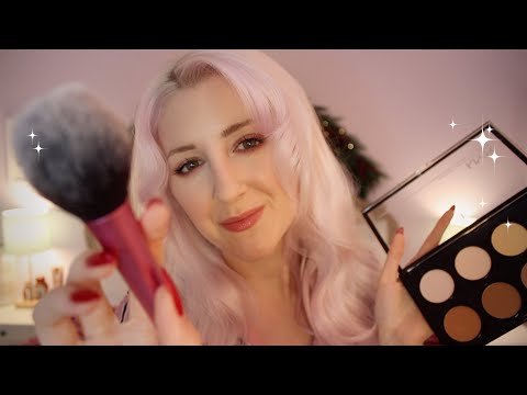 ASMR Doing Your Makeup (whisper, mouth sounds, rummaging through products)