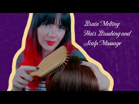 [ASMR]🤤 Brain Melting Hair Brushing and Scalp Massage.