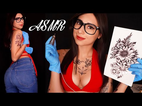 ASMR Sleepytime Tattoo Shop Roleplay 🌙 ✏️ (Soft Spoken, Personal Attention, Writing Sounds)