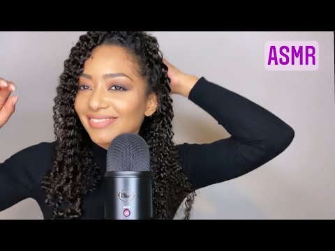 ASMR 🤍 HAIR PLAY / HAIR TUTORIAL  FOR BEACH WAVES 👩🏽‍🦱  BINEURAL WHISPERS + CHIT CHAT