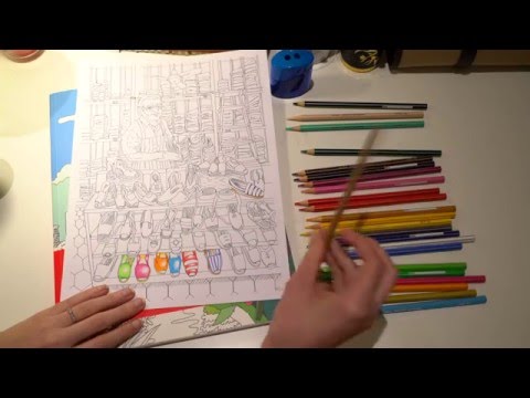 ASMR Part 1 Relaxing with Giotto Stilnovo Colouring Pencils | No Talk | LITTLE WATERMELON