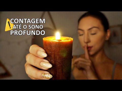 ASMR: CONTAGEM REGRESSIVA para CAIR NO SONO | SOM RELAXANTE DE LAREIRA E ESTALAR DO FOGO.