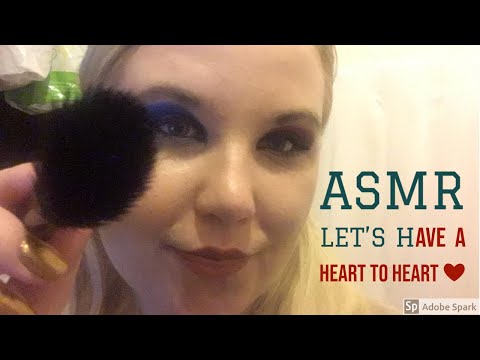 ASMR Positive Affirmations (Heart to Heart) - Whisper Ramble & Mic Brushing & Tapping