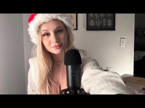 ASMR Christmas Chat + Present Wrapping *whispered, tapping, scratching, crinkly paper*
