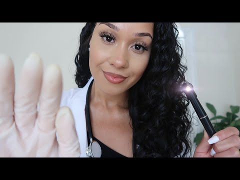 ASMR At Home Doctors Visit Flu Checkup Roleplay W/ Light Triggers & Closeup Personal Attention