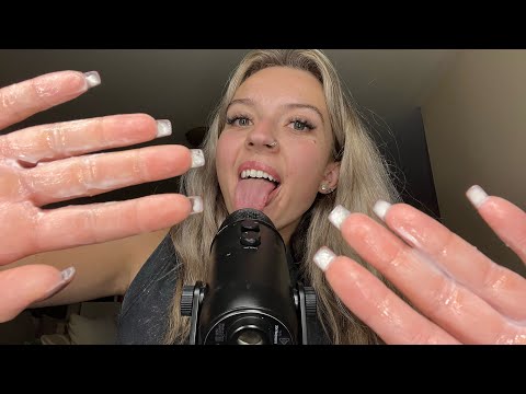 ASMR| Mouth Sounds Mixed With Lotion Sounds- Squishy/ Wet Sounds |Tapping Scratching Layered Sounds