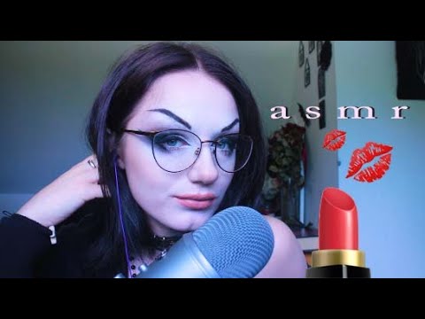 ASMR ✨ Lipstick Collection + Mouth Sounds 💄Mic Kisses 💋