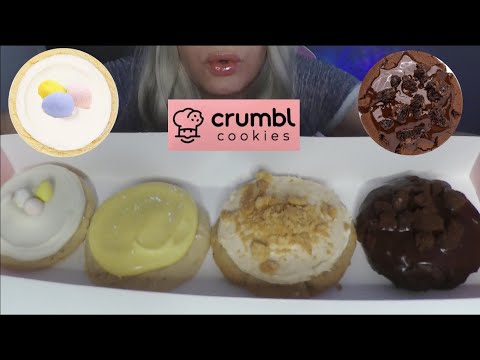 ASMR Crumbl Cookie Review | YUM!! | Whispered Ramble, Eat With Me ASMR