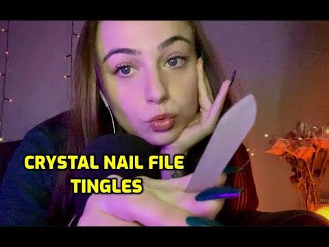 ASMR | Air Tracing and Mic Scratching with Pointy Crystal Nail File 💅😴