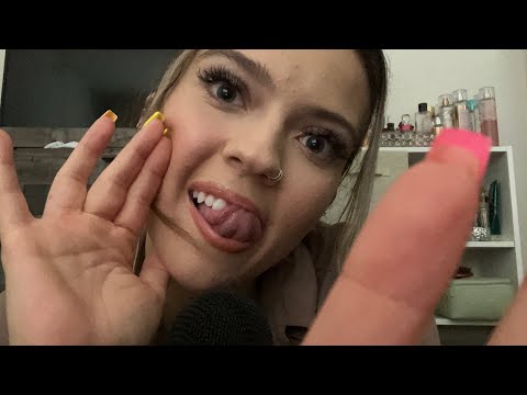 ASMR| TONGUE SWIRLING/ TONGUE BITING MOUTH SOUNDS AND PERSONAL LENS LlCKING