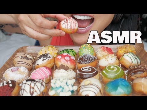 ASMR Krispy Kreme Mini Doughnuts (EATING SOUNDS) | SAS-ASMR
