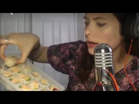 ASMR Whispered Ramble While Eating Sushi (Extreme Mouth Sounds)
